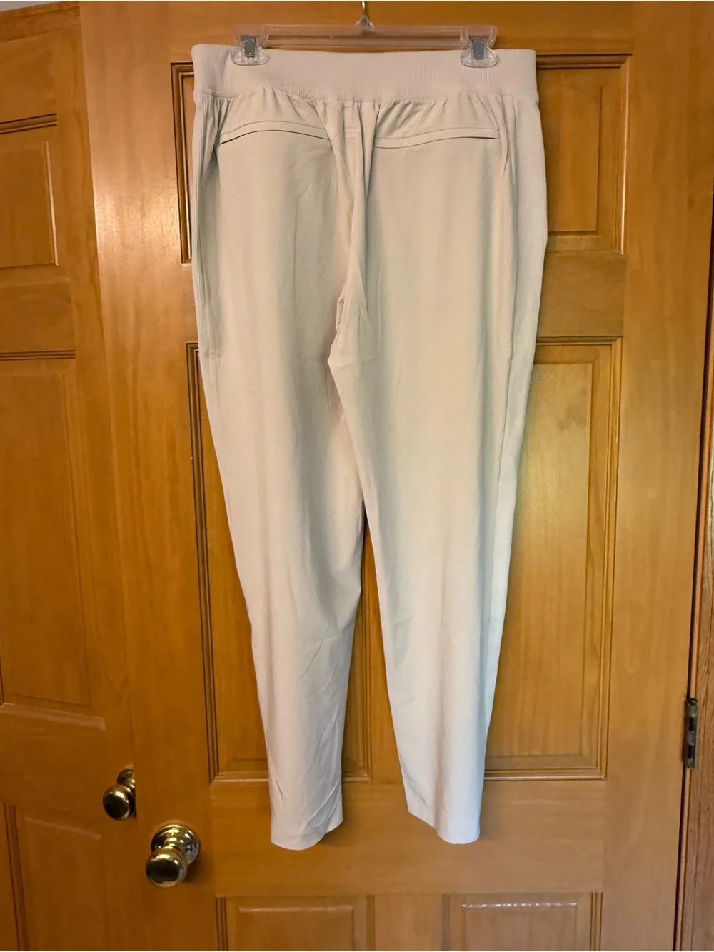 NWT Athleta Brooklyn ankle pant Light Cream Straight-Leg Pull-On Pants
